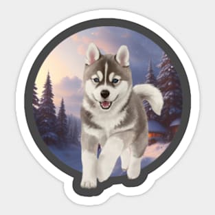 Siberian husky Sticker